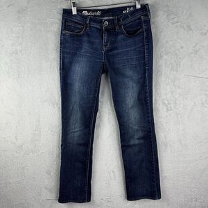 madewell rail straight‎ jeans womens Blue Stretch Denim Size 25x32 (28x26)